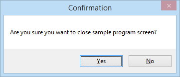 15_Are you sure you want to close sample program screen